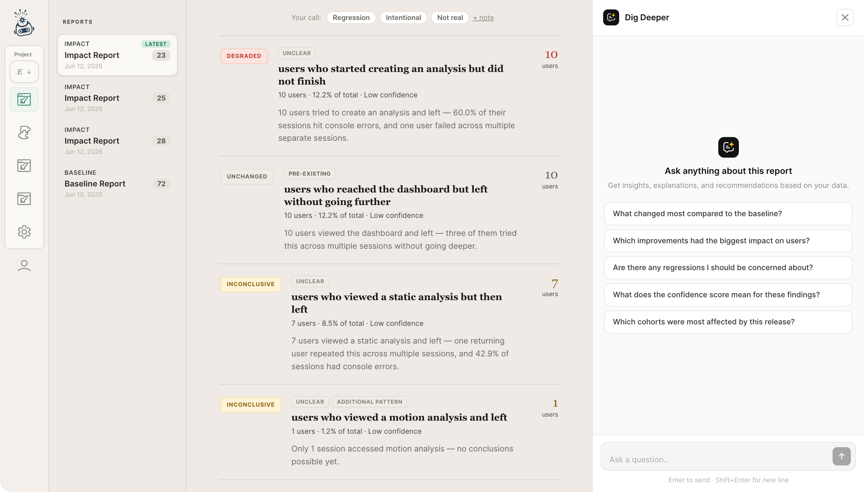 UXSense release report