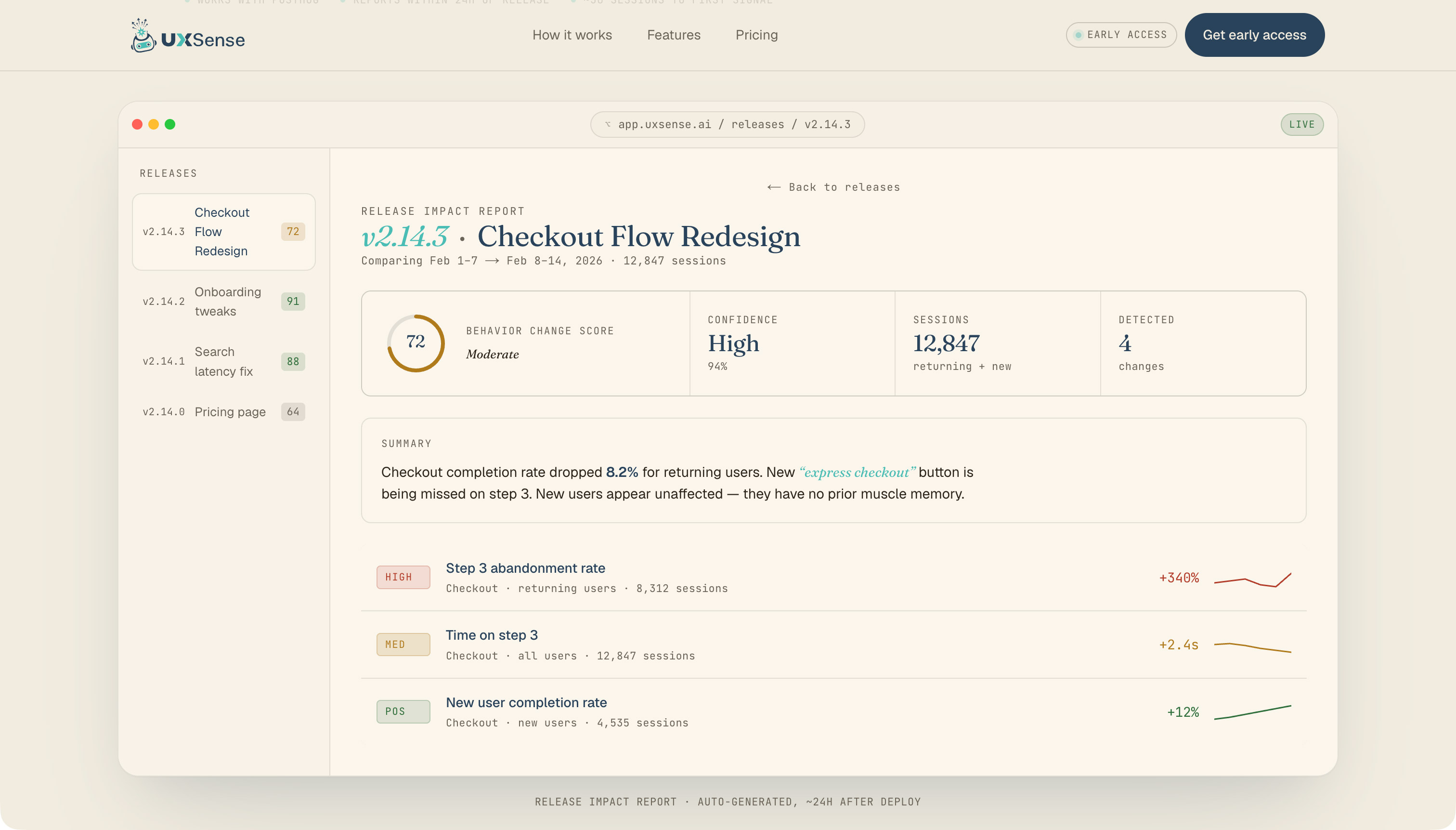 UXSense website
